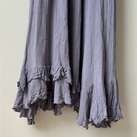 Free People Adella Maxi Dress Size Small Lace Maxi Dress in Dark Gray Boho Chic - Picture 6 of 15